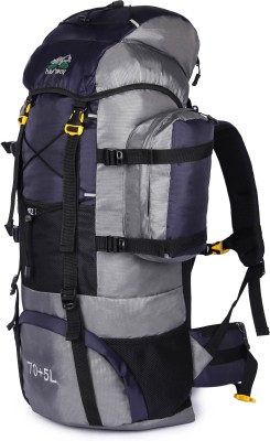 hiker's way Rucksacks for men rucksack bags, trekking bags travel bag with Laptop rain cover Rucksack  - 75 L(Grey, Multicolor)