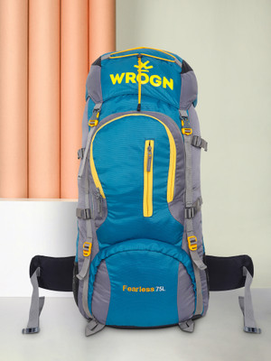 WROGN Trekking Bag For Hiking/Camping/Outdoor Sports with Rain Cover/Shoe Compartment Rucksack  - 75 L(Green)