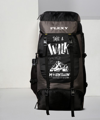 PLEXY UNISEX Water Proof Mountain Hiking/Trekking/Camping Bag/Backpack Rucksack – 60 L (Grey) For Rs. 375 @ 85 %