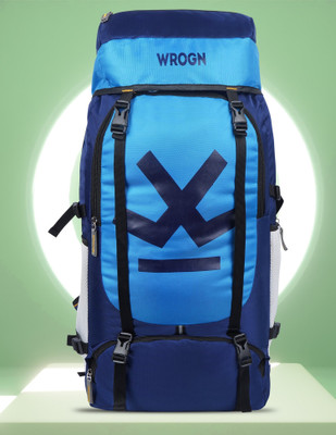 WROGN GTIER TREKKING WITH SHOES COMPARTMENT WITH DURABLE RAINCOVER Rucksack  - 60 L(Blue)