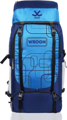 WROGN GTIER TREKKING WITH SHOES COMPARTMENT WITH DURABLE Rucksack – 60 L Rucksack – 60 L  (Blue) For Rs. 599 @ 80 %