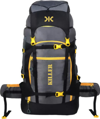 KILLER Travel bag for men tourist backpack for hiking trekking camping Rucksack  - 65 L(Grey)