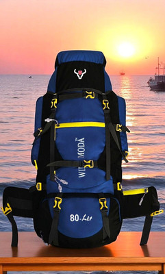 Wildmoda WildTrekker 80L: Unleash the Adventurer in You Rucksack  - 80 L(Black, Blue)