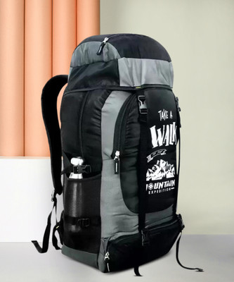 SASCO UNISEX Water Proof Mountain Rucksack/Hiking/Trekking/Camping Bag/Backpack Rucksack - 70 L(Grey, Black)