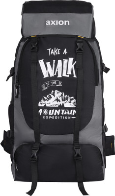 Axion Unisex 60L Rucksack Large Backpack Hiking Trekking Bag Waterproof & Shoe Pocket Rucksack  - 60 L(Grey)