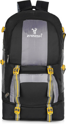 Zainish Expandable Travel Outdoor Sport Camping Hiking Trekking Bag Rucksack Rucksack  - 60 L(Black)
