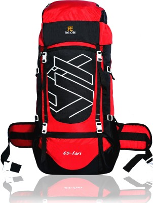 Re-On Trekking & Travel Rucksack Bag With Water Resistant & Shoe Compartment Also Rucksack  - 65 L(Red)