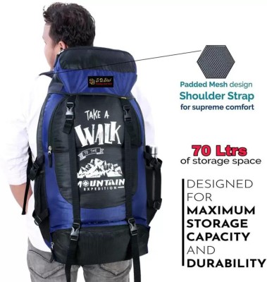 SD Star SD UNISEX Water Proof Mountain Rucksack/Trekking Bag Rucksack  - 60 L(Blue)