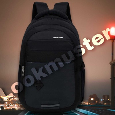 LOOKMUSTER Backpack Unisex Casual Waterproof Laptop/Office/School Rucksack  - 32 L(Black)