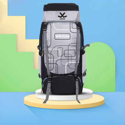 WROGN GTIER TREKKING WITH SHOES COMPARTMENT WITH DURABLE Rucksack - 60 L Rucksack - 60 L(Grey)