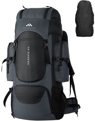 MOUNTILE HIKEMATE 60L Travel Backpack Camping Hiking Trekking Bag Unisex Rucksack  - 60 L(Grey)