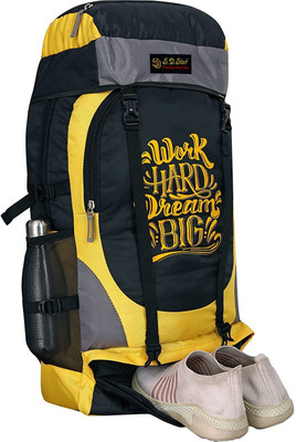 Tropsy SD NEW UNISEX Water Proof Mountain Rucksack/Trekking Bag Rucksack  - 65 L(Yellow)