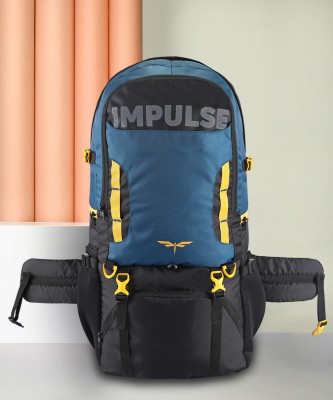 IMPULSE Explore bag travel bag for men tourist bag backpack for hiking trekking camping Rucksack  - 60 L(Blue, Black)