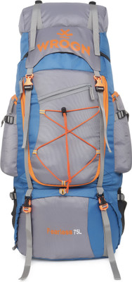WROGN Trekking Bag For Hiking/Camping/Outdoor Sports with Rain Cover/Shoe Compartment Rucksack  - 75 L(Green)