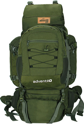 AdventIQ Colonel Pro+ Metal Frame|Front Opening|Detachable Bag|Rain Cover|3 Year Warranty Rucksack  - 95 L(Green)