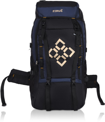 ZERUS Rucksack Bag Travel Bag for Men Tourist Bag Backpack For Hiking Trekking Camping Rucksack  - 60 L(Black, Blue)