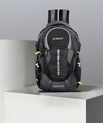 Matsun Large 55 L Laptop Backpack Premium Waterproof Bag For Travelling Trekking Rucksack  - 55 L(Black)