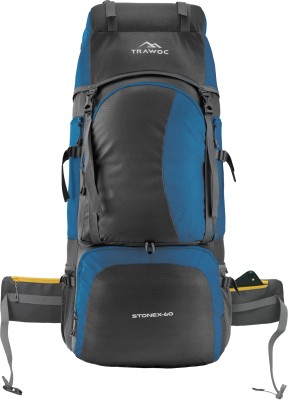 TRAWOC HK1-English blue-Trekking Bag Hiking Backpack Travel Rucksack  - 60 L(Blue)