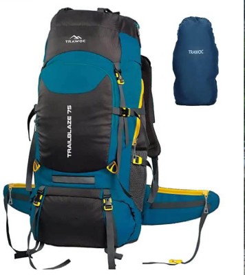TRAWOC BHK006-75 Liter Travel Backpack for Outdoor Sport Camping Hiking Trekking Bag Rucksack Rucksack  - 75 L(Blue, Black)