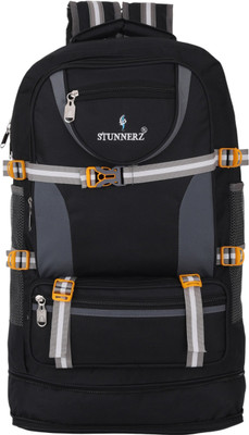 STUNNERZ Adventure-Ready Expandable Backpack | Perfect for Travel, Camping & Hiking Rucksack  - 65 L(Black)