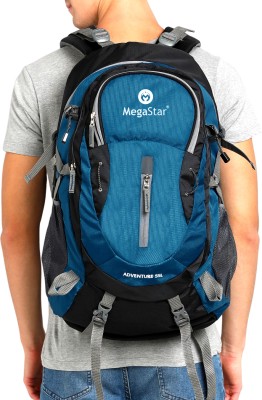 MegaStar Adventure- 55L Travel Backpack For Hiking Trekking Bag, Camping Rucksack and Outdoor Sporty Bag Rucksack  - 55 L(Blue, Black)