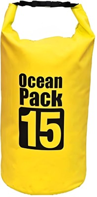 K.B.SALES Waterproof Dry Bag Outdoor Ocean Pack Waterproof Dry Bag Sack Storage Bag Rucksack  - 15 L(Yellow)