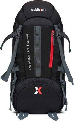 addixon Trekking & Travel Rucksack Bag With Water Resistant & Shoe Compartment Rucksack  - 60 L(Black)