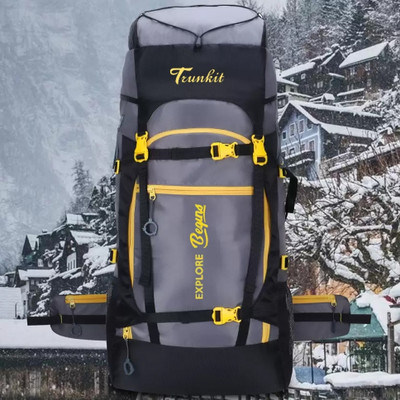 Trunkit WATERPROOF TREKKING BAG HIKKING BACKPACK FOR TRAVEL & OUTDOOR Rucksack Rucksack  - 60 L(Grey)