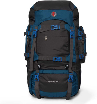 Prime Trekking Backpack | Heavy-Duty Buckles, Waterproof, Travel Rucksack Rucksack  - 95 L(Blue)