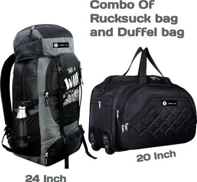 TRIPCASE Rucksack and Duffel Bag With Wheels Combo Pack of 2 For men and women Rucksack  - 70 L
