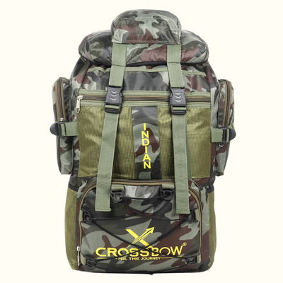 Crossbow Waterproof Stylish Army Look Bag With Side Pockets For Men & Women 90 L Backpack(Multicolor)