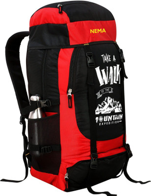 Tropsy UNISEX Water Proof Rucksack/Hiking/Trekking/Camping Bag/Backpack for Travel Rucksack  - 65 L(Red, Black)