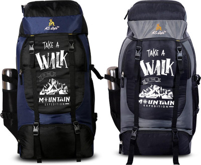 ASStyles Climate proof Trail-Head Mountain Trekking & Hiking/ Camping 60 Liters Rucksack Rucksack  - 60 L(Blue, Grey)