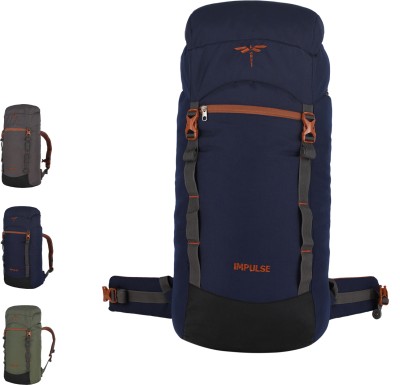 IMPULSE Travel bag for men tourist backpack for hiking trekking camping Rucksack  - 60 L(Blue, Brown)