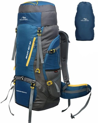 TRAWOC 70 L Travel Backpack for Outdoor Sport Camp Hiking Trekking Bag Camping Rucksack HK008 (ENGLISHBLUE) Rucksack  - 70 L(Green, Blue)