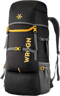 WROGN Trekking Bag For Hiking/Camping/Outdoor Sports with Rain Cover Rucksack - 65 L(Black)
