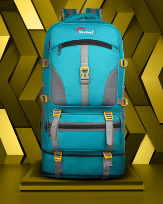 Skyberg 60 Litres Curve Water Resistant Rucksack For Hiking Trekking And Travel - Unisex 60 L Backpack(Green)