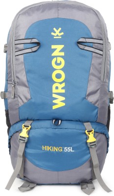 WROGN Trekking Bag For Hiking/Camping/Outdoor Sports with Rain Cover/Shoe Compartment Rucksack  - 55 L(Green)