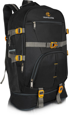 Travelltek Trekking Bag for Men & Women | Large Capacity Travel Backpack Rucksack  - 95 L(Black)