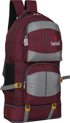 selvee Trekking Rucksack Backpack 65L – Durable Polyester Travel & Hiking Bag Rucksack  - 65 L(Purple)
