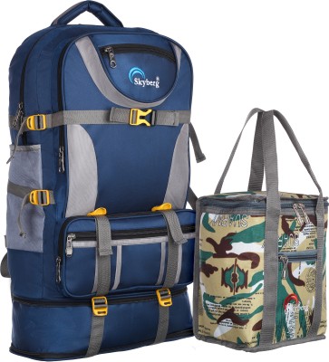 Skyberg 55L Rucksack Backpack with 10L Lunch Bag Combo for Travel, Hiking & Daily Use” Rucksack  - 55 L(Blue)