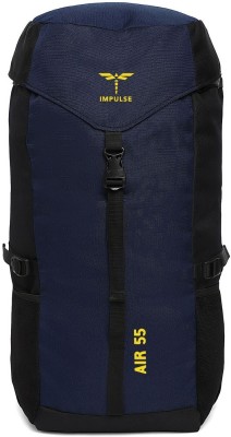 IMPULSE Travel bag for men tourist backpack for hiking trekking camping Rucksack  - 60 L(Blue, Yellow)