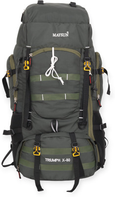 Matsun TriumphX-80 Rucksack 80LTrekking Backpack with Rain Cover for Tour & Travel Rucksack  - 80 L(Green)