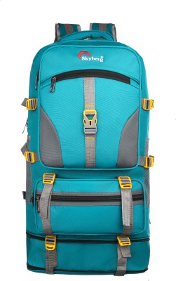 Skyberg 60 Litres Curve Water Resistant Rucksack For Hiking Trekking And Travel - Unisex Rucksack  - 60 L(Green)