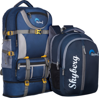 Skyberg 50L Rucksack & 30L Backpack Combo for Travel, Hiking For Men And Women 50 L Backpack(Blue)