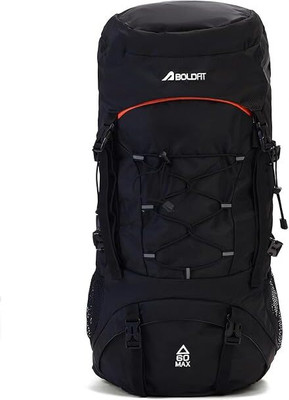 BOLDFIT Adventure Rucksack Backpack 60 Litre Trekking Bags for Men & Women Travel Bag Tourist Bag Rucksack  - 60 L(Black)