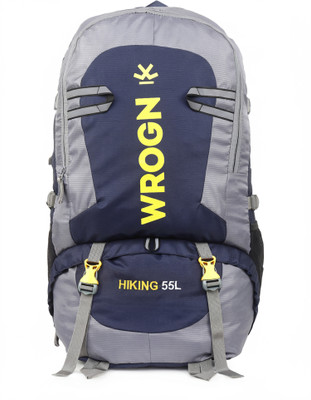 WROGN Trekking Bag For Hiking/Camping/Outdoor Sports with Rain Cover/Shoe Compartment Rucksack  - 55 L(Blue)