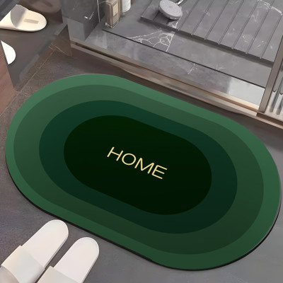 UMAI Polyester Bathroom Mat(Green, Medium)