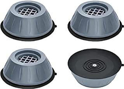 REGIME Refrigerator Base Stand, Round Shape, Washing Machine Stand, Furniture Base Stand, Beds, Fridge Stands, Strong Pieces. Fridge Stand for Single Door (4 Piece Of Stand, Black) Indoor Rug Pad(Round) deal from flipkart