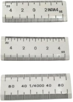 Antiquity PATWARI PLASTIC PATWARI SCALE PACK OF 3 Ruler(Set of 3, White)